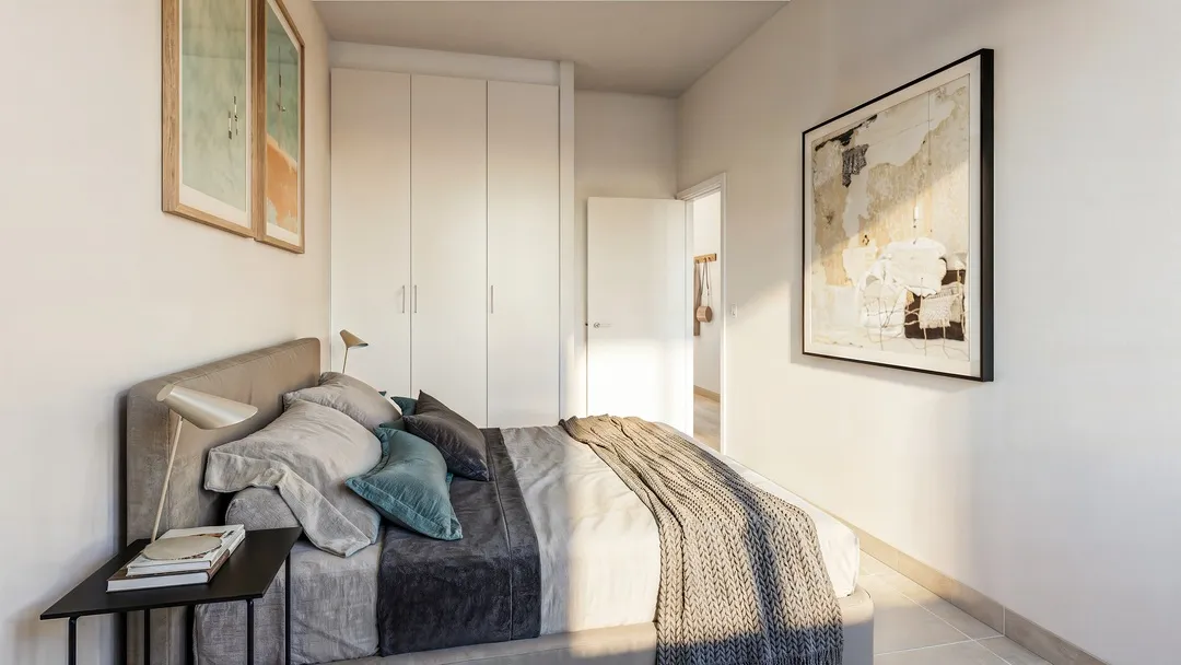 Two-bedroom apartment bedroom interior